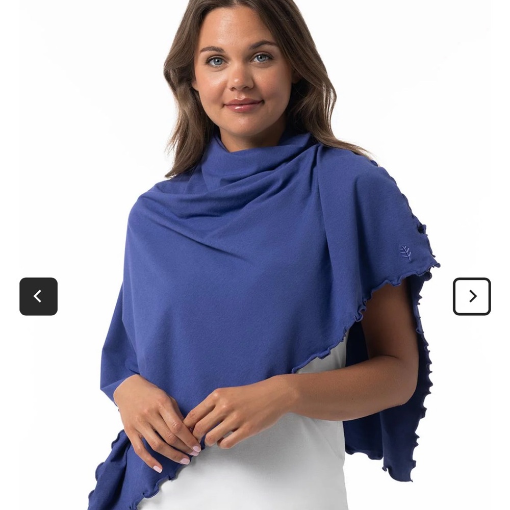 SEND OFFER! :) Coolibar Women's Blue / Periwinkle/ Indigo UPF (SPF) Sun Wrap